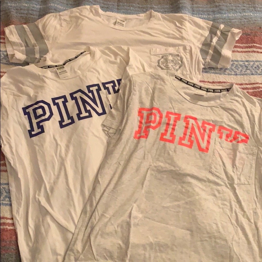 Bundle of 3 PINK Victoria’s Secret Shirts